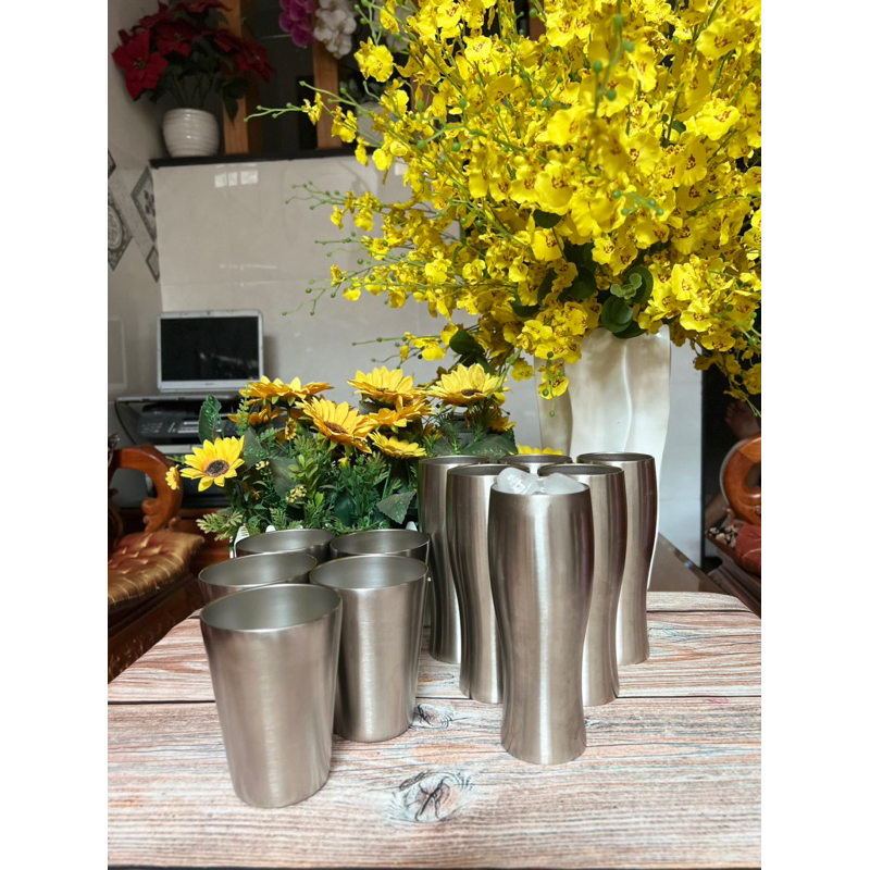 Ly giữ nhiệt Inox 304 hàng bãi nhật loại 1 2 lớp dày dặn 450ml