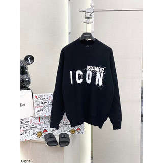 Áo len hoạ tiết icon loang chữ ngực - chất len cao cấp dày dặn