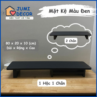 Kệ gỗ để bàn có ngăn, kệ màn hình máy tính decor bàn làm việc