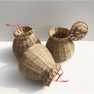 Giỏ tre đựng cua, tôm, cá – giỏ đựng, decor trang trí
