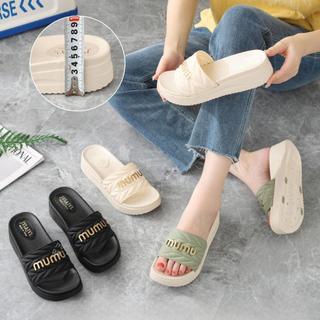 Dép quai ngang nữ đế cao 5 phân,dép MUMU nữ quai ngang thời trang cao cấp