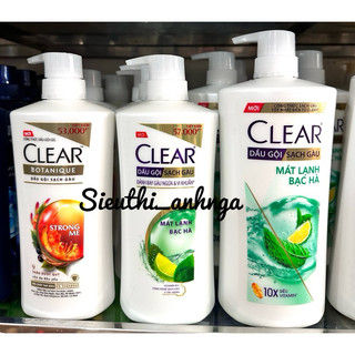 Dầu Gội Clear Mát Lạnh Bạc Hà 630g/880g