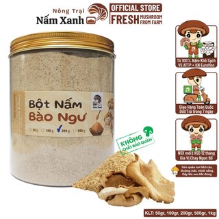 Bột Nấm Bào Ngư Xám 50gr 100gr 200gr Nêm Vị Ngọt Thanh Cho Món Ăn - Nông Trại Nấm Xanh