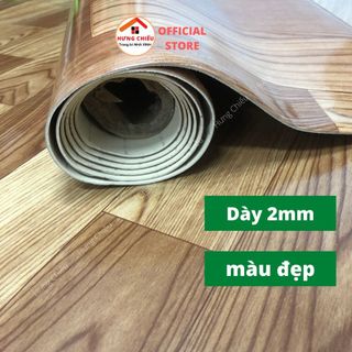 Thảm trải sàn nhựa  vân gỗ PVC loại dày 1,6mm I Simili lót sàn nhà giả gỗ chống trơn trượt - Hưng Chiếu