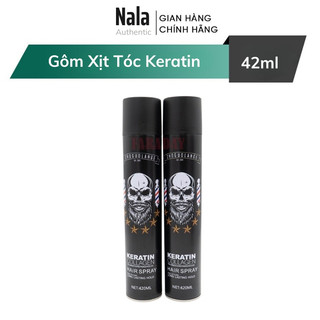 Gôm xịt keratin siêu cứng và thơm 420ml, keo xịt tóc giữ nếp lâu nala auth