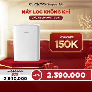 Máy lọc không khí Cuckoo CAC-G0910FWH - Dành cho không gian 30m2 - Màng lọc Carbon chủ động - Tiêu chuẩn Hàn Quốc