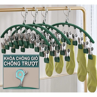 Móc treo đồ đa năng, móc kẹp quần áo, tất - Móc gỗ treo đồ
