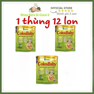 Combo 1 thùng 12 lon sữa bột Colosbaby Gold Bio IQ D3K2 0+1+2+800gr mã qr tích xu trên app 18%