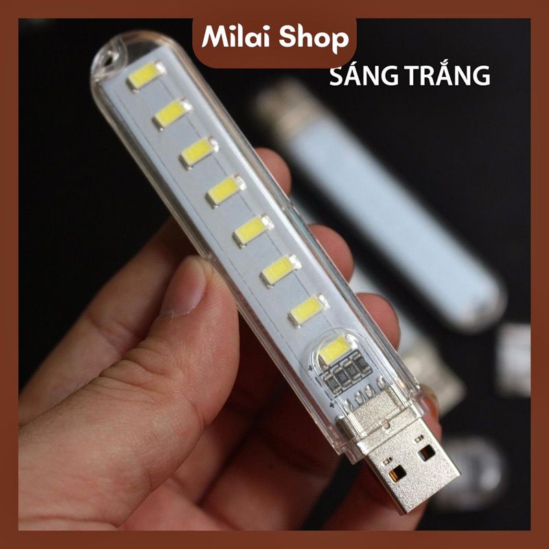 Đèn Led 8 bóng mini cực sáng cổng USB