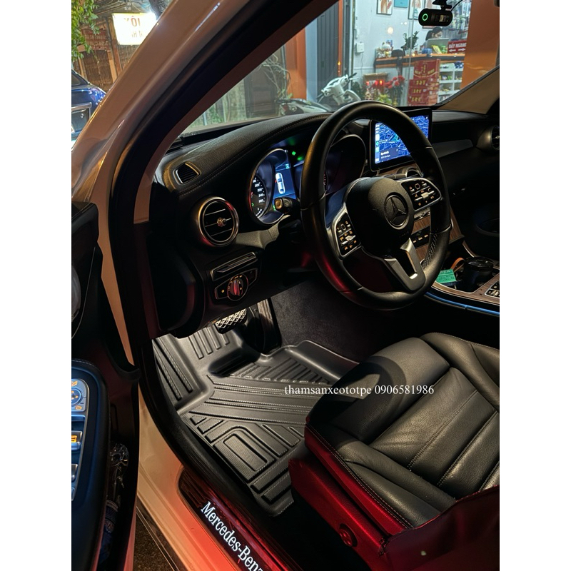 Mercedes C200/300 Thảm Sàn Xe TPE Chuẩn Form Xe Sang Trọng