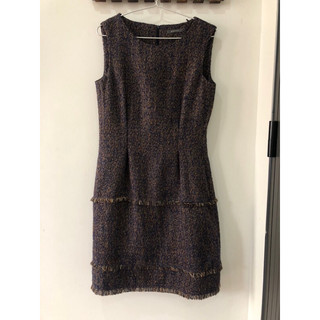 Váy esprit dạ tweed nhũ vàng