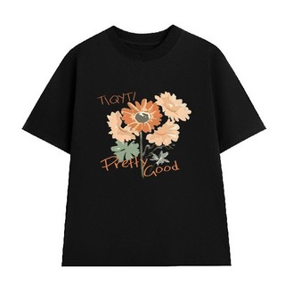 Áo thun nam nữ tay lỡ form rộng vải cotton co giãn mềm mịn phong cách unisex TIQYTI 16