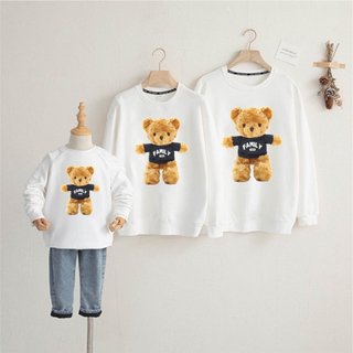 áo sweater gấu mẹ và bé, áo gấu gia đình 3/4/5 người chất nỉ bông loại 1
