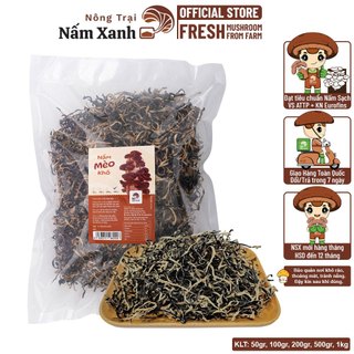 Nấm Mèo (Mộc Nhĩ) Sợi Sấy Khô Túi 50gr 100gr 200gr Ngon Sạch Giòn Dai - Nông Trại Nấm Xanh