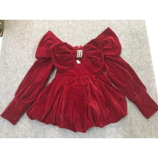 Đầm nhung nơ. 1,5kg