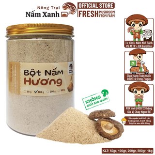Bột Nấm Hương 50gr 100gr 200gr (Bột Nấm Đông Cô) Nêm Vị Umami Ngọt Thanh Ngon - Nông Trại Nấm Xanh
