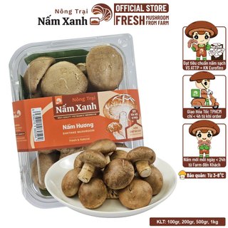 [HCM] 1kg Nấm Đông Cô Tươi (Nấm Hương Tươi) Loại To Thanh Sạch Ngon - Nông Trại Nấm Xanh