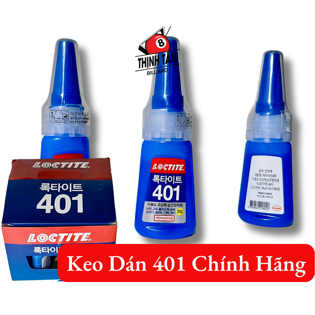 [THỊNH TÂM] Keo 401 Loctite Keo Dán Đầu Cơ Bida LOCTITE - Keo Dán Đa Năng Hàn Quốc Chính Hãng [ Keo 