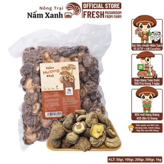 Nấm Hương Khô (Đông Cô Khô) Túi 500gr 1kg Loại 1 Ngon Giòn Thơm - Nông Trại Nấm Xanh