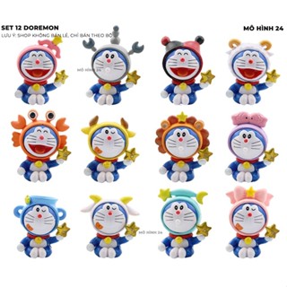 [BỘ 12 EM] COMBO nhân vật Doraemon cung hoàng đạo ĐÔ RÊ MON mô hình để bánh sinh nhật gato đồ chơi Doremon