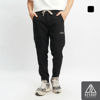 Quần jogger nam D2shop, Quần jogger thun bo chân Santastic, màu đen