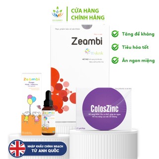 Combo tăng đề kháng Zeambi Vitamin tổng hợp, Zeambi men vi sinh và Kẽm hữu cơ Colos Zinc