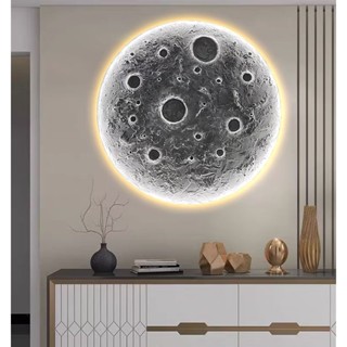  Size ́LỚN -Tranh Đèn Led Mặt Trăng Tráng Gương   Đèn Led Mặt Trăng   Mẫu hot nhất 2024 -Treo Phòng Ngủ -Phòng khách 