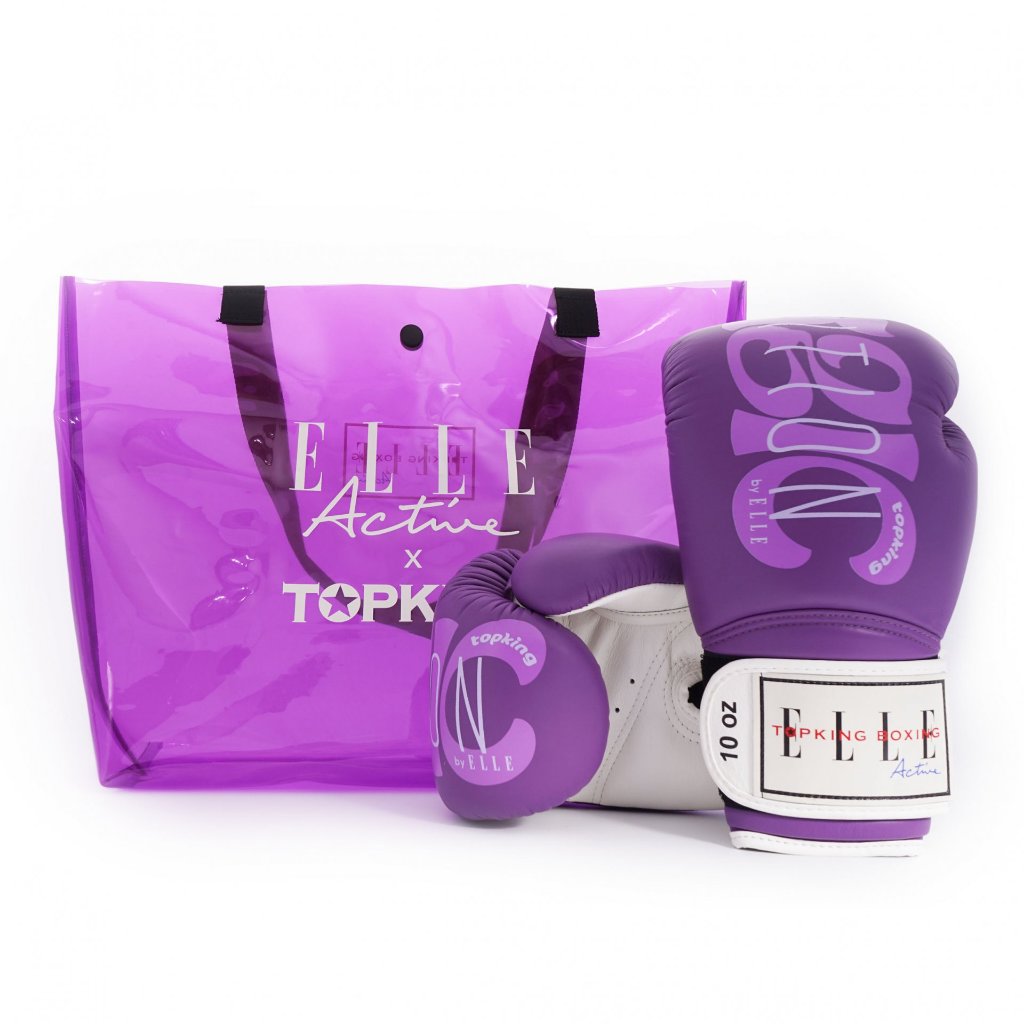 Găng tay Boxing Muay Thai TopKing TKBGEA01 Top King X Elle "Life Power" - White/Purple