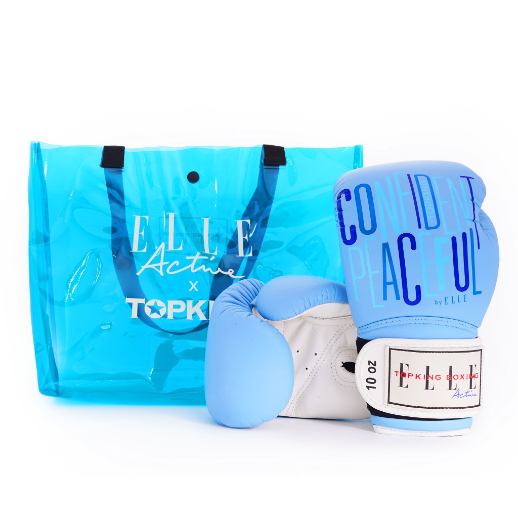 Găng tay Boxing Muay Thai TopKing TKBGEA01 Top King X Elle "Life Power" - White/Blue