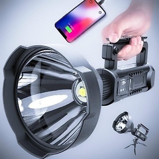 Đèn pin siêu sáng chiếu xa 1000m W591 có cổng sạc USB cho điện thoại