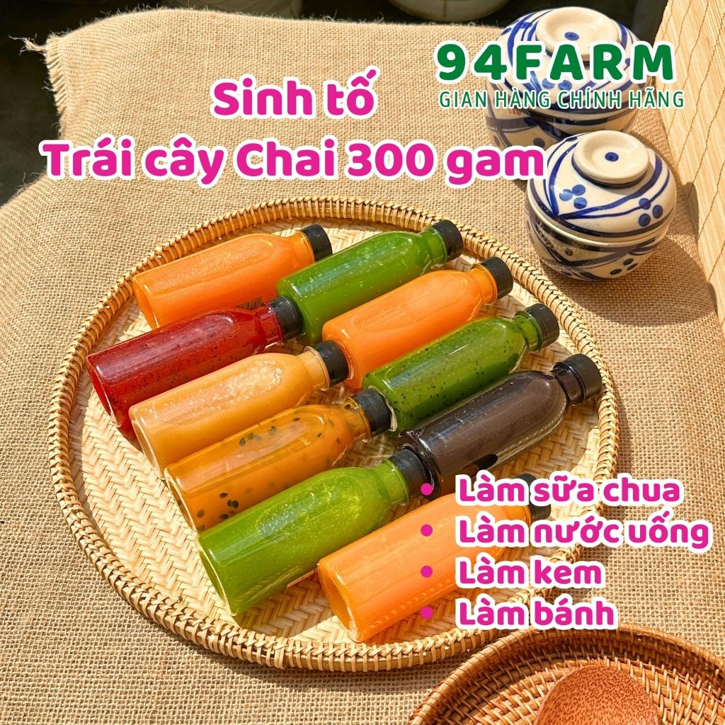 Sinh tố Trái cây 300 gam đầy đủ các hương vị để làm sinh tố, thức uống, làm kem, pha soda, làm bánh...