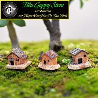 Phụ kiện tiểu cảnh - mô hình nhà, biệt thự mini - tiểu cảnh trang trí chậu sen đá, hồ cá, bonsai, terrarium