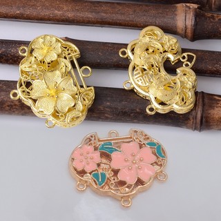 Phiến đúc họa tiết khóa trường thọ khóa trường mệnh 34*28mm nguyên liệu làm trâm làm trang sức cổ trang có màu KC
