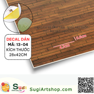 Mô hình decal gỗ , decal gạch dán sàn mô hình