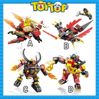 [Một mẫu lẻ] Đồ chơi lắp ráp ninjago chiến cơ của các ninja Dragon Master Wu Kai Jay Cole mini xếp hình SY1057 MG363