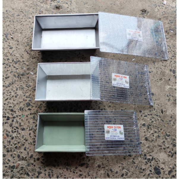 Máng hồ trộn cho gà ăn, máng nướng nhôm dùng cho các buổi giã ngoại kèm vĩ nướng, vĩ nướng 1 mặt và 