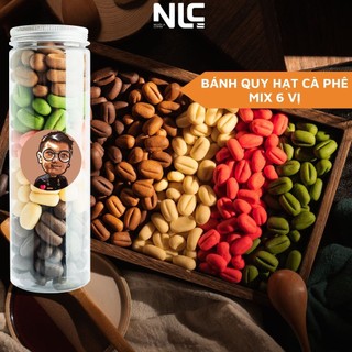 Bánh Quy Hạt Cà Phê Mix 6 Vị - Bánh Quy Vòng Đời Hạt Cà Phê Siêu Chất Lượng, ÍT ĐƯỜNG - NLC