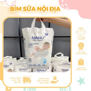 Bỉm dán , tã dán nanu 2 bịch 100 miếng size s100/m100