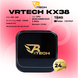 Bộ android box chính hãng vrtech kx38 qualcomm 6225 android 13 tặng vietmap s2+, vrtech kx8 android 11 giá rẻ cho ô tô