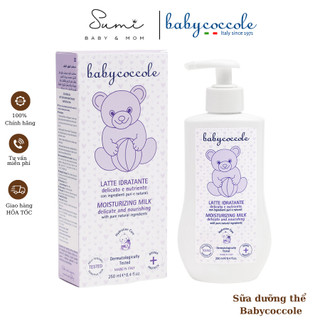 Sữa dưỡng ẩm cho bé Babycoccole 0M+ dưỡng da trẻ em & em bé từ sơ sinh chiết xuất hạnh nhân 250ml