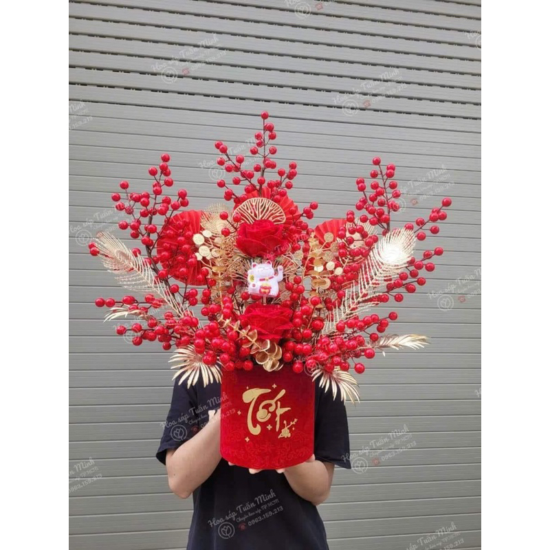 CÀNH ĐÀO ĐÔNG 12 NHÁNH TRANG TRÍ BÌNH HOA NGÀY TẾT