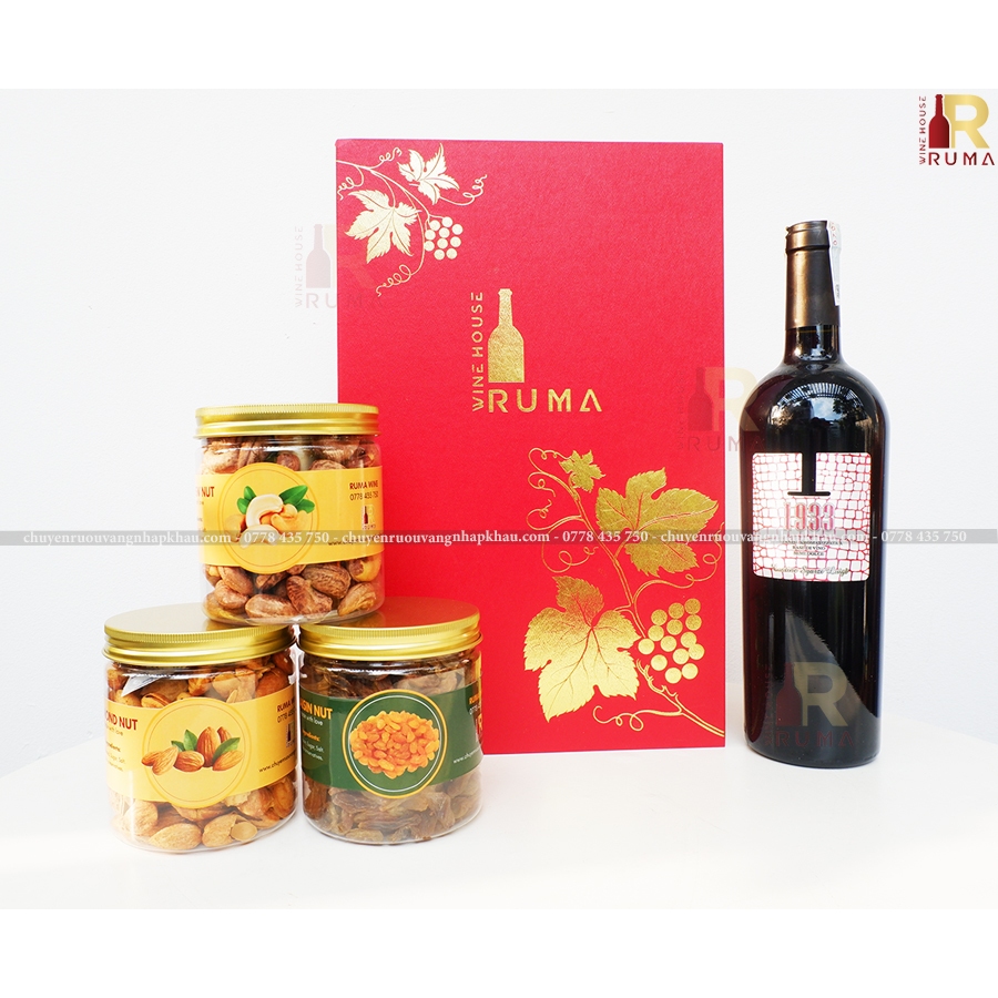 Hộp quà tặng Ruma Wine rượu vang Ý 1933 Semi nhập khẩu chính hãng