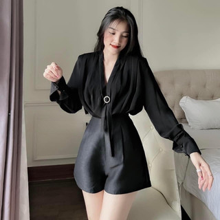 Áo lụa vát chéo thiết kế cao cấp nhà leyla