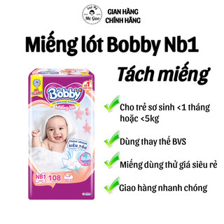 Miếng lót Bobby size XS dành cho trẻ sơ sinh dưới 1 tháng hoặc dưới 5 kí hoặc dùng thay thế bvs