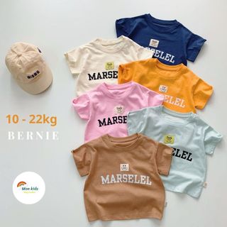 Áo phông cotton cho bé trai, ao phông bé trai cộc tay Bernie, áo thun trẻ em Monkids