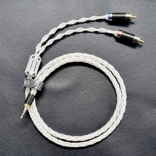 Dây 3.5mm ra 2 đầu AV KIMBER AG8 8 lõi mạ bạc chất lượng cao, Dây 3.5mm ra đầu hoa sen