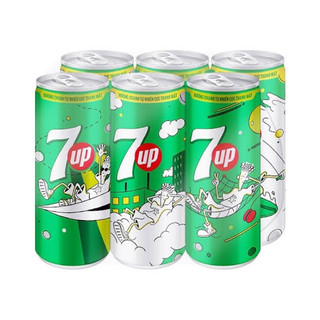 Lốc 6 lon nước ngọt có ga 7up 320ml