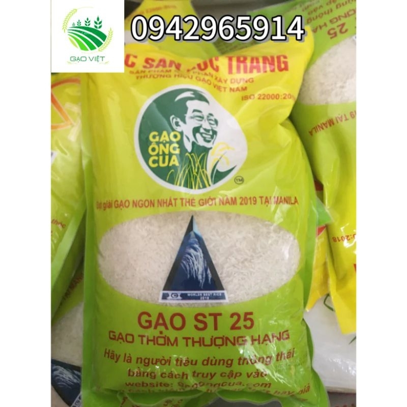 Gạo thơm ST25- đóng túi 5kg- Cơm thơm, dẻo ngon. Ship nhanh | BigBuy360 - bigbuy360.vn