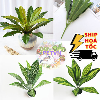 PHÁT TÀI CÂY LÁ GIẢ LƯỠI HỔ LAVENDER TRANG TRÍ CHUỒNG THÚ CƯNG CHAMELEON BÒ SÁT IG CHIM CẢNH DECOR SÂN VƯỜN TIỂU giá rẻ