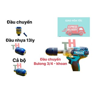 Đầu chuyển đổi bulong sang khoan kẹp, bulong 3/4 sang khoan 13 ly